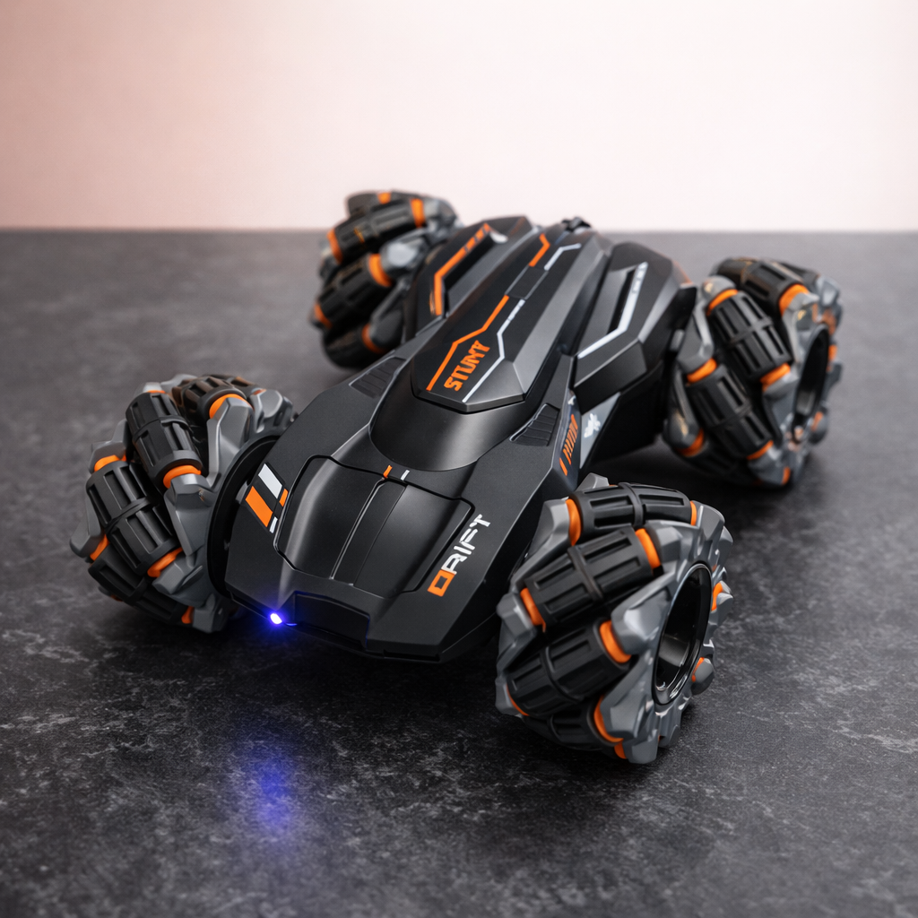 TurboFlip 360° RC Stunt Car – LED Monster Wheels