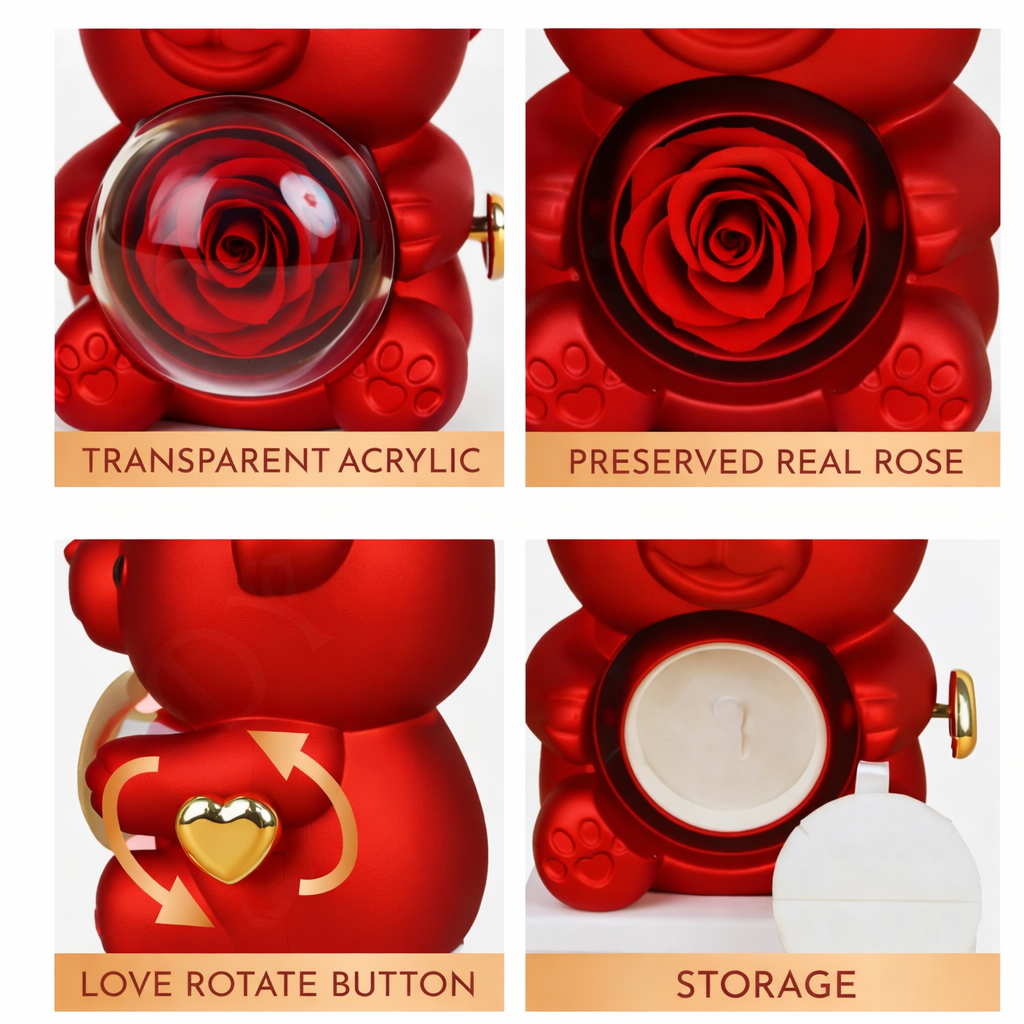 Forever Rose Teddy Love Box – Hidden Gift Box