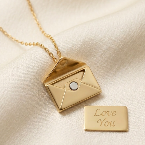 Love Letter Envelope Pendant Necklace !