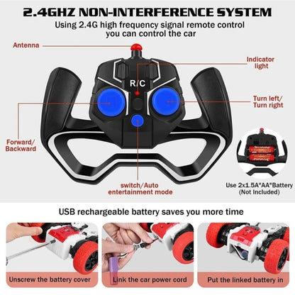 Double-Sided Off-Road 360° Rotating Stunt RC Car