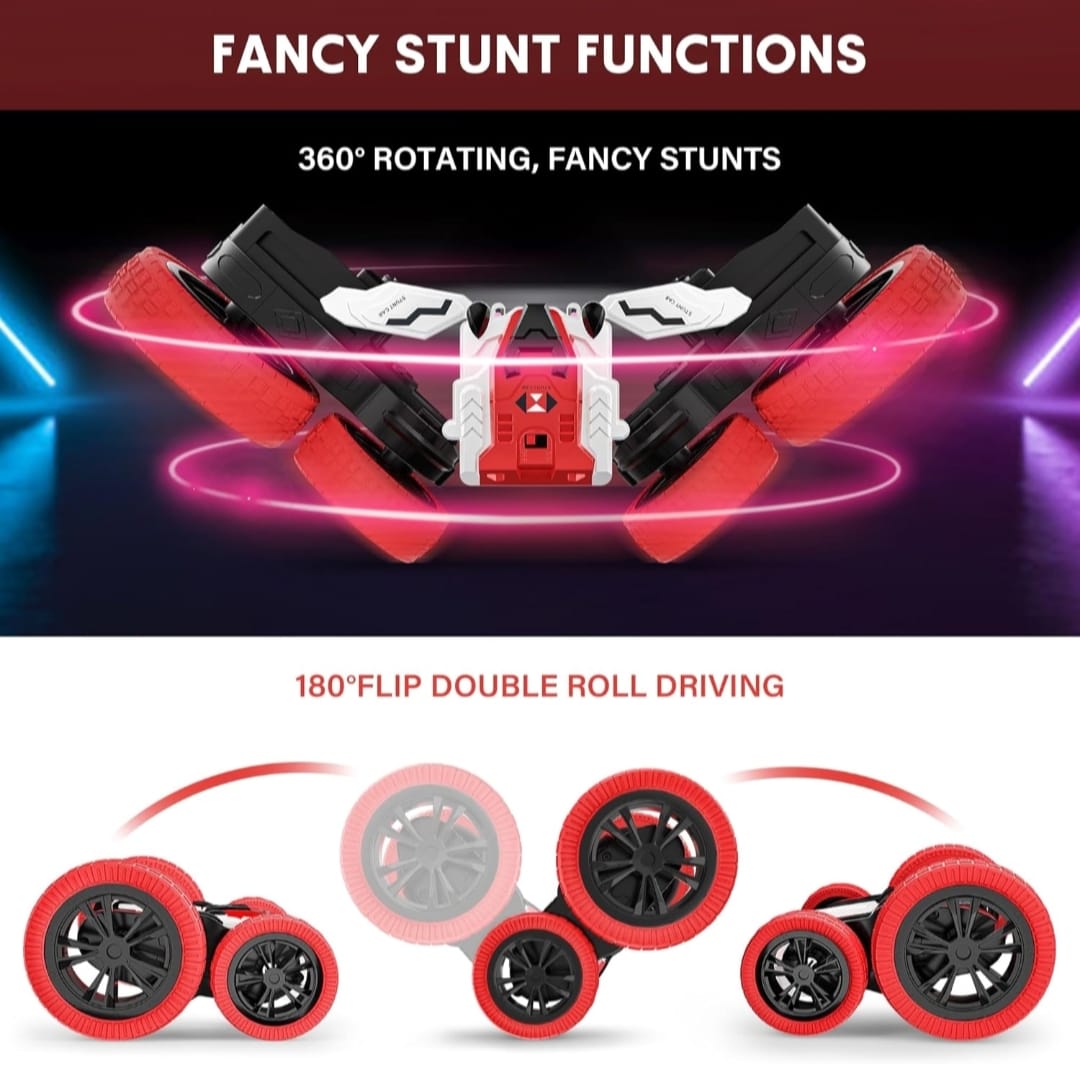 Double-Sided Off-Road 360° Rotating Stunt RC Car
