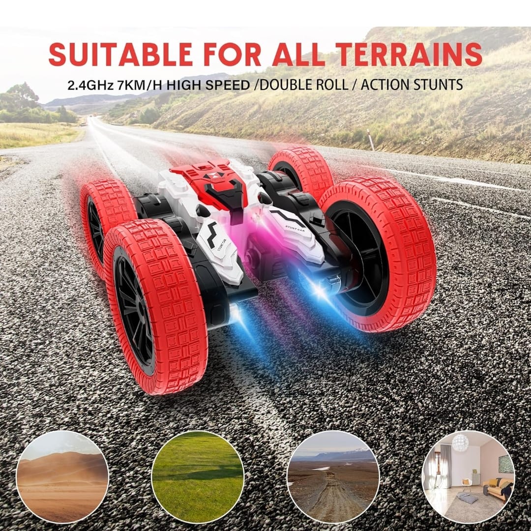 Double-Sided Off-Road 360° Rotating Stunt RC Car