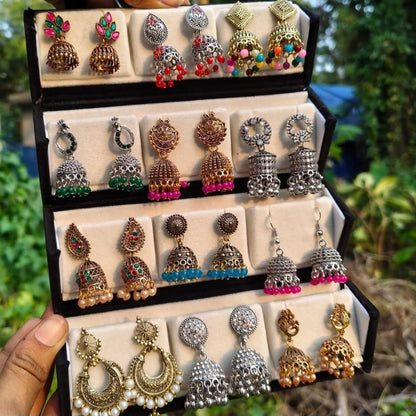 Premium Traditional Jhumka Earrings Set! (With customization)